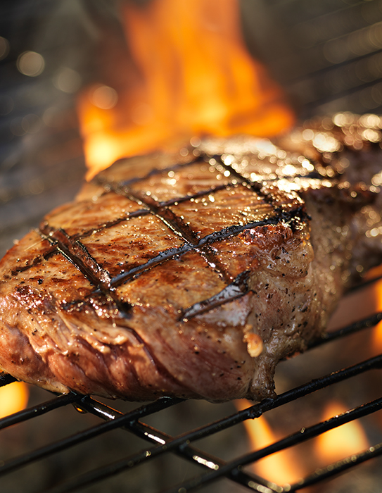 steak with cooking on grill steak with cooking on grill