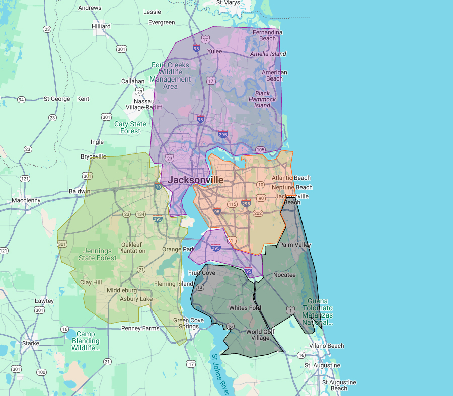 Where does local fare jax deliver local fare delivery map