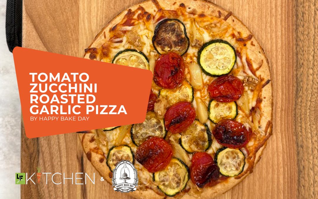 Tomato Zucchini Roasted Garlic Pizza
