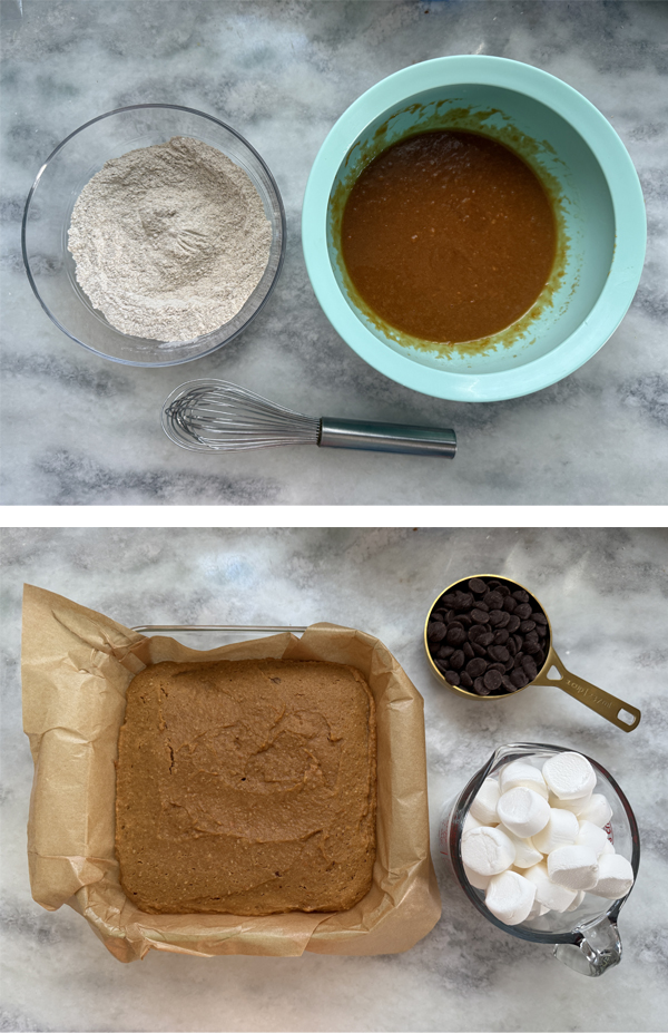 Sweet Potato S'mores Blondie Bars recipe