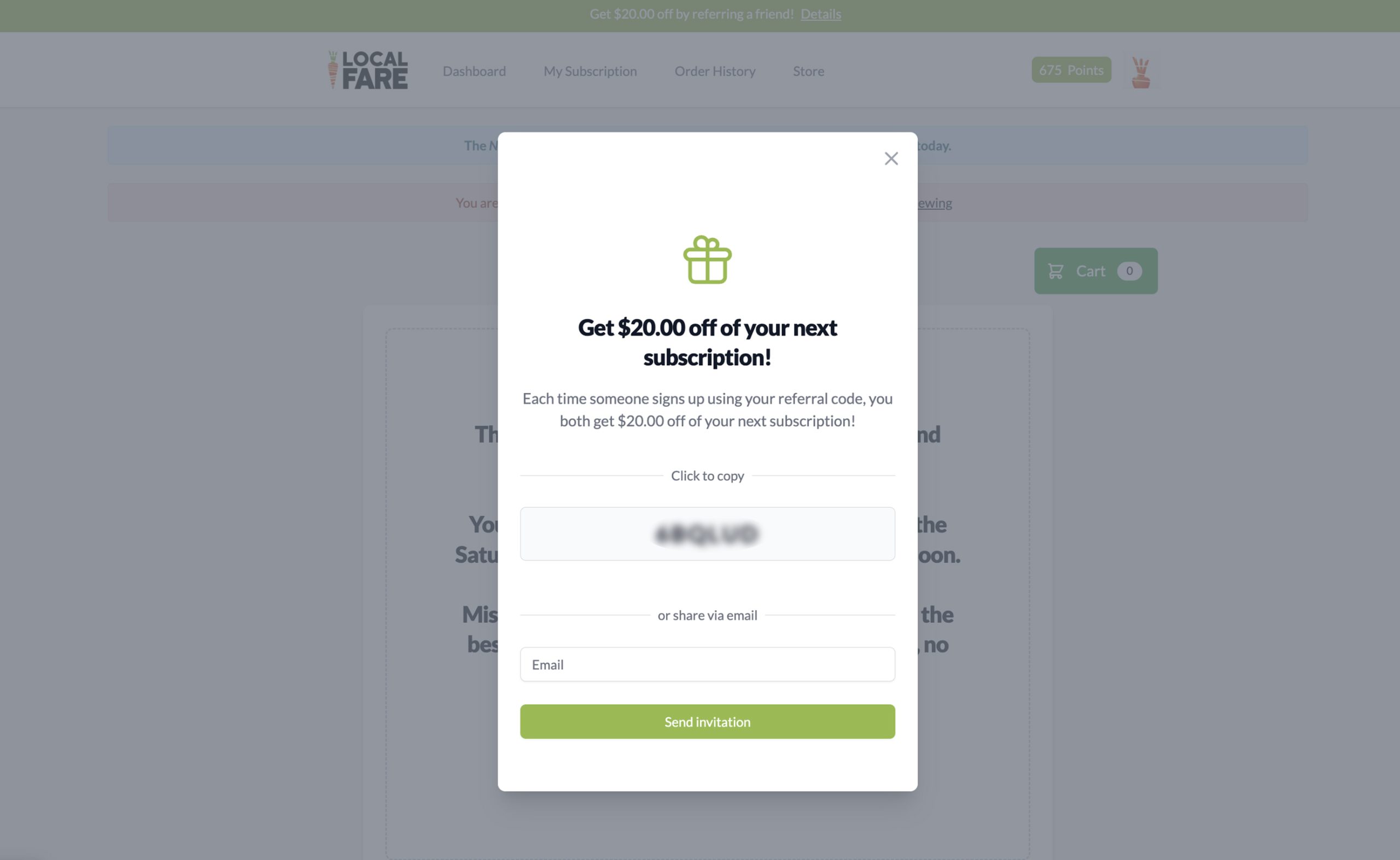 Earn member referral rewards